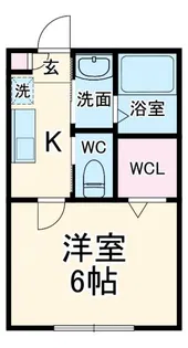 ウエストビレッジ実籾【2階】の間取り
