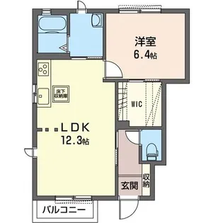 メゾン・スクエア A【1階】の間取り