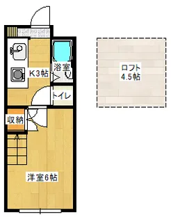 ヴィレッヂわたかべ【2階】の間取り