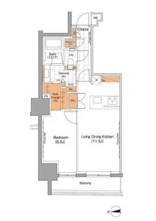 ザ・パークハビオ上野【4階】の間取り