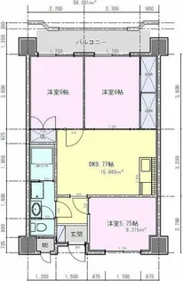 第三泰平ビル【10階】の間取り