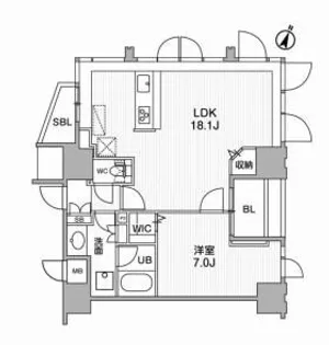 東神田テラスレジデンス【5階】の間取り
