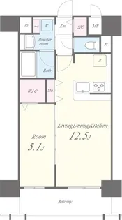 プログレッセ新大阪【10階】の間取り