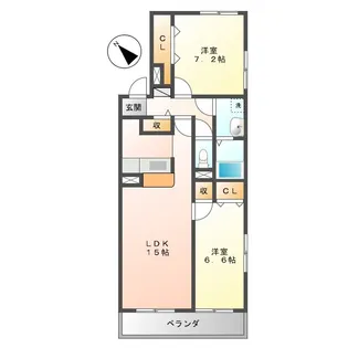 H.I.レガリア【3階】の間取り