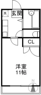 パレス尾野I【1階】の間取り