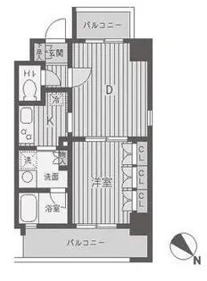 パークフラッツ渋谷代官山【8階】の間取り