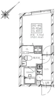 フラシア北赤羽【4階】の間取り