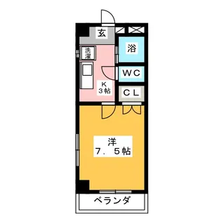 メゾンド衣川【4階】の間取り