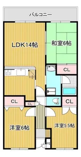 シティグレースほうしょう【4階】の間取り
