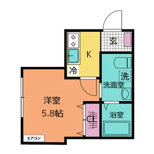 ベイルーム北久里浜【1階】の間取り