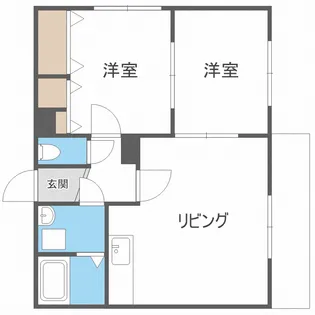 リベア北郷【2階】の間取り
