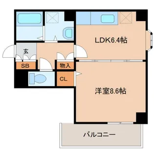 ベルソーレ木ノ下【10階】の間取り
