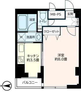カメリアKAWASAKI【3階】の間取り