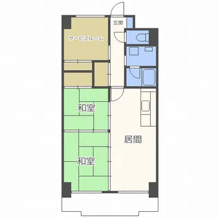 ハイツディオネ【2階】の間取り
