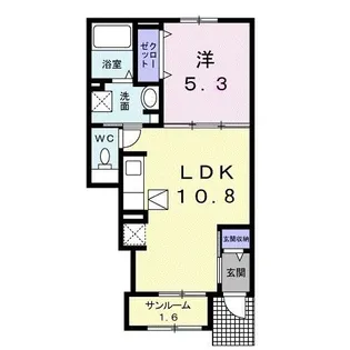 ファータ フィオーレ【1階】の間取り