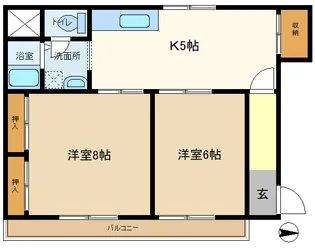 エステート山崎【2階】の間取り