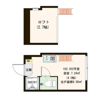 メゾン・プーラ豊島【1階】の間取り