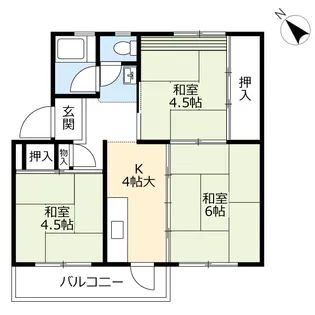 UR徳力【3階】の間取り