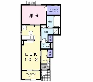 ユーストマ【1階】の間取り