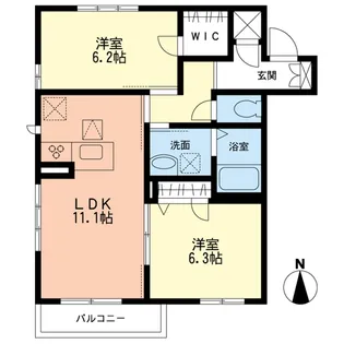 パラドール【1階】の間取り