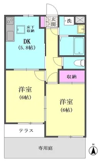 メゾンウイング【1階】の間取り