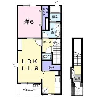 ラティール【2階】の間取り