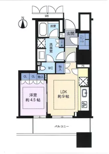 プレミスト靭本町【15階】の間取り