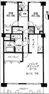 コーポ鶴巻【7階】の間取り