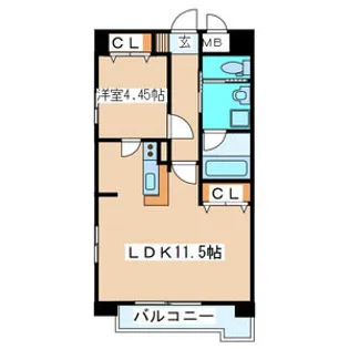 新田東レジデンス【7階】の間取り