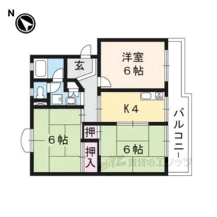 ハイツ堤下【4階】の間取り