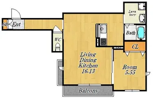 シャーメゾン放出【1階】の間取り