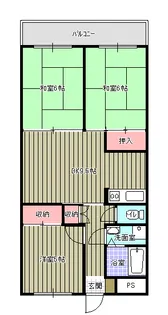 グリーンハイム I号棟【3階】の間取り