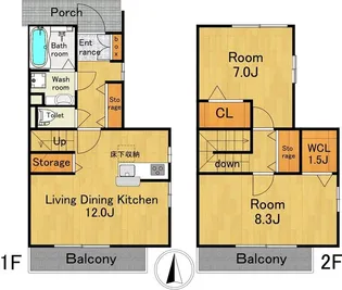 ルミエール野方【1階】の間取り