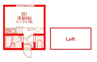 ユナイト逸見ポール・ディヴィス【2階】の間取り