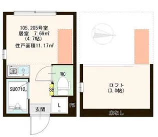 Grantham House Senkawa【1階】の間取り