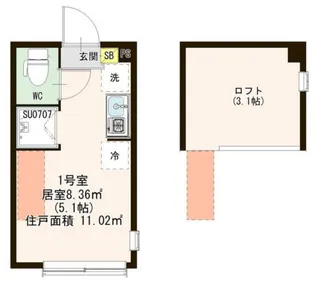 ルピナス中板橋【2階】の間取り