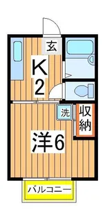 エコーハイツA【1階】の間取り