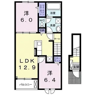 カーサ・アモーレ II【2階】の間取り