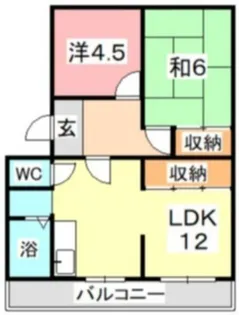 国富コーポ【2階】の間取り