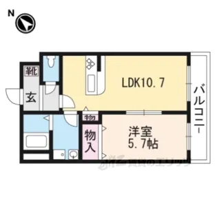 ミモザコート【1階】の間取り
