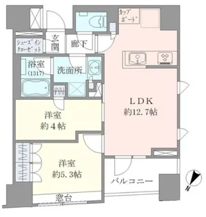 ブリリア日本橋三越前【6階】の間取り