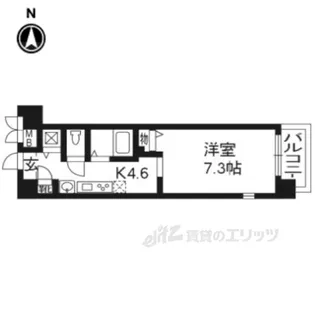 エステムコート京都河原町プレジール【5階】の間取り
