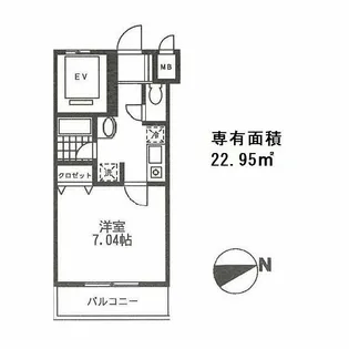ロンスリー・イースト【5階】の間取り
