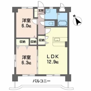 ディア・シャトレ【1階】の間取り