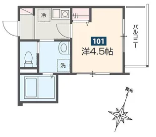 MELDIA相武台前II【1階】の間取り