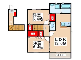 プリムヴェ-ル【2階】の間取り