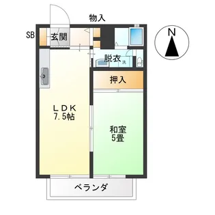 フレグランスヴェール【1階】の間取り