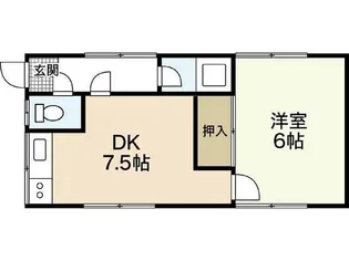 メゾン山崎【1階】の間取り