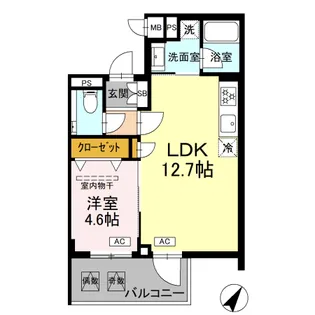 ロイジェント中目黒【3階】の間取り