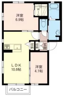 ベルヒル A【2階】の間取り